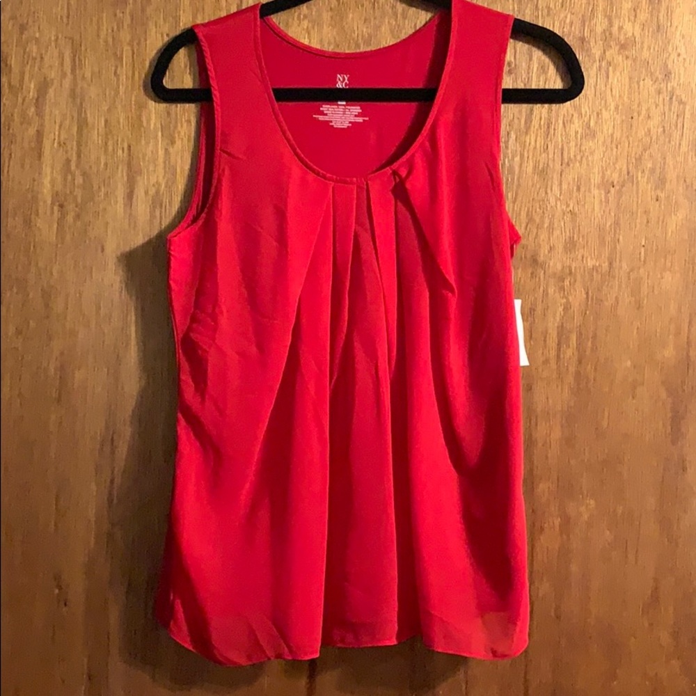Red cowl neck NY & Co. tank top